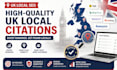 build high quality UK local citations for local SEO