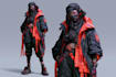cyberpunk hacker character art