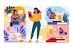 design flat vector illustrations and icons
