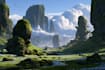 draw detailed sci fi environment concept art