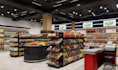 optimize 3d grocery store,supermarket display,store layout interior rendering