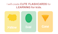 create cute flashcards for learning for kids