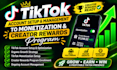 create tiktok, tiktok monetization organically creator reward program