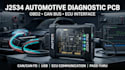 design j2534 automotive diagnostic pcb, obd2, can bus and ecu interface