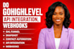 gohighlevel API integration, webhooks, snapshots, CRM funnel and ghl automation