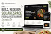 build, redesign squarespace food website, squarespace restaurant website design