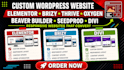 build wordpress website brizy, seedprod, thrive, elementor, oxygen, beaver, divi