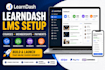 setup learndash online courses, curriculum, memberships and payment integration