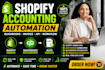 do shopify quickbooks accounting automation shopify order invoice API workflow