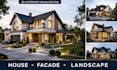 create realistic 3d exterior house rendering and architectural visualization
