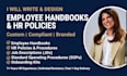 write customized employee handbook, HR policies, and sops