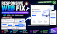 fix HTML CSS responsive mobile layout and website design issues
