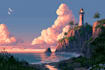 draw pixel art illustration or background