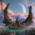 create cinematic fantasy music cover artwork