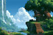 create custom pixel art backgrounds and game scenes