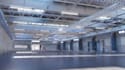 visualize 3d warehouse interior, spatial layouts, cad layout, industrial render