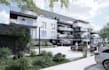 render 3d multi family residential building concept,proposed elevation 3d visual
