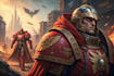 do a beautiful digital warhammer 40k and illustrations
