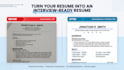 review, improve and optimize your resume professionally