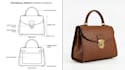 design custom bag sketch, handbag design and technical drawing