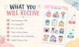 design a cute customized printable sticker sheet