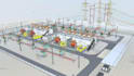 design high and low voltage substation layout, 2d sld and 3d bim model