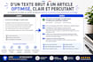 write SEO optimized french blog posts and articles