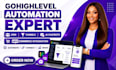 create gohighlevel, woocommerce, funnels, CRM automation, ai chatbot integration