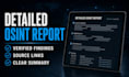 do osint research, background check and digital footprint analysis