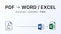 convert PDF to word or excel accurately