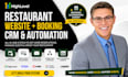 do gohighlevel restaurant website ghl booking crm reservation automation