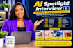 create a professional ai spotlight interview video for your brand