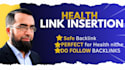 create quality health backlinks on da 50 plus site