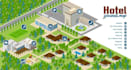 design hotel map, resort map, site map, tourist map and vector map