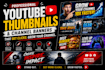 design professional youtube thumbnails and channel banners