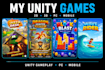 develop a 2d or 3d unity game for PC and mobile
