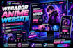 design a custom webador anime website and customize your website