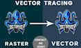 do manual vector tracing, redraw, recreate, vectorise logo in adobe illustrator