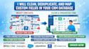 clean, deduplicate and map custom fields in your CRM database crm cleanup