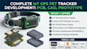 design gps pet tracker pcb, wearable iot device, cad enclosure and prototype
