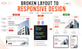 fix HTML CSS bugs and responsive website issues