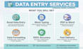 do accurate arabic data entry, pdf to excel, and audio transcription