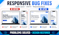 fix HTML CSS javascript responsive website issues