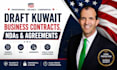 draft kuwait business contracts ndas agreements supplier and partnership