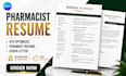 write ats optimized pharmacist resume  CV cover letter and linkedin profile