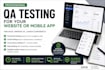 do professional QA testing for your website or mobile app