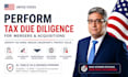 perform tax due diligence for mergers and acquisitions