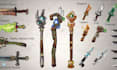 create lowpoly 3d blockbench mobs and weapons for minecraft hytale