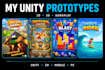 create a playable 2d or 3d unity game prototype or mvp