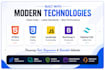 build a responsive modern website using HTML CSS javascript and react